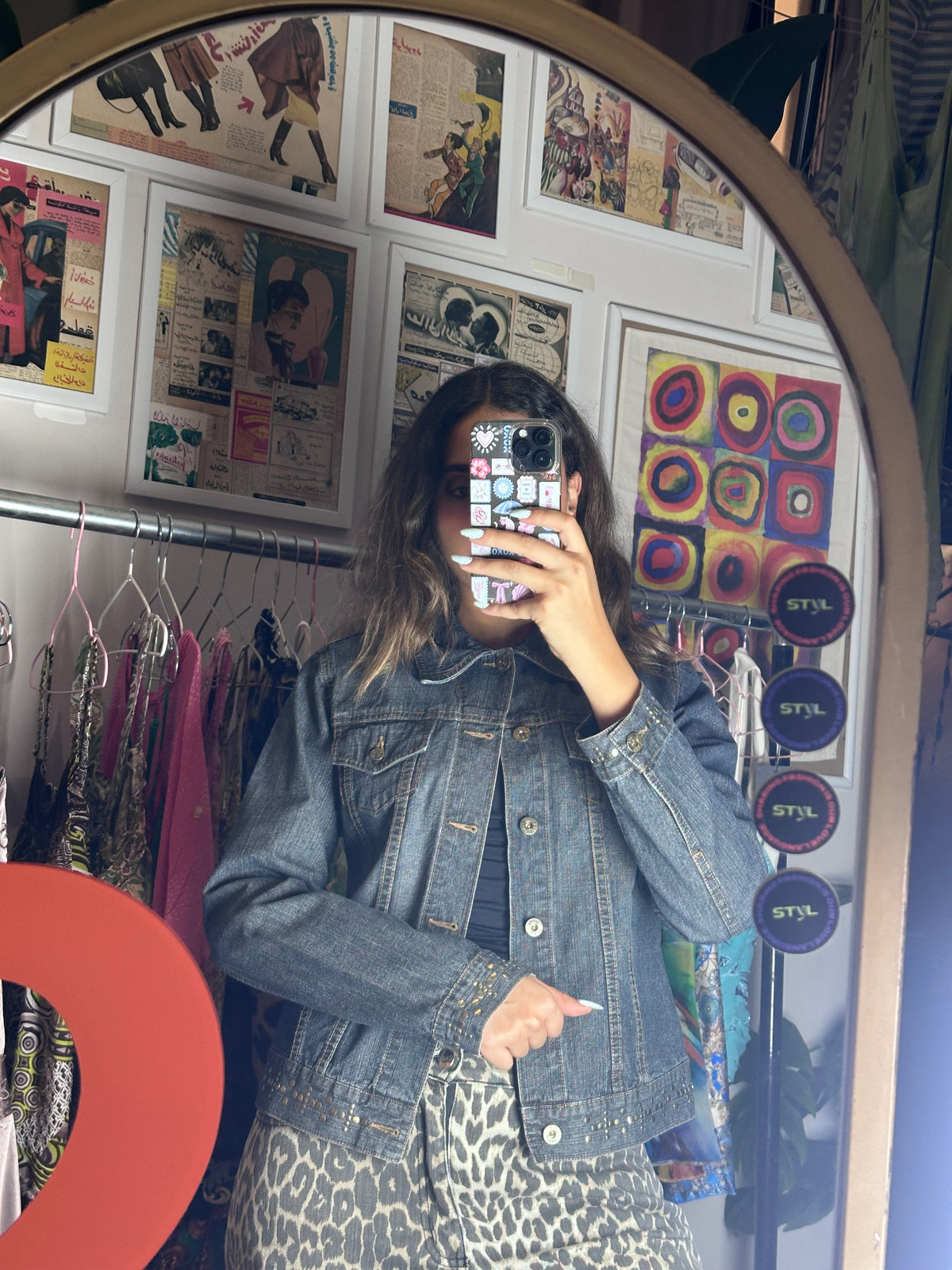 Gold Studded Denim (Large)