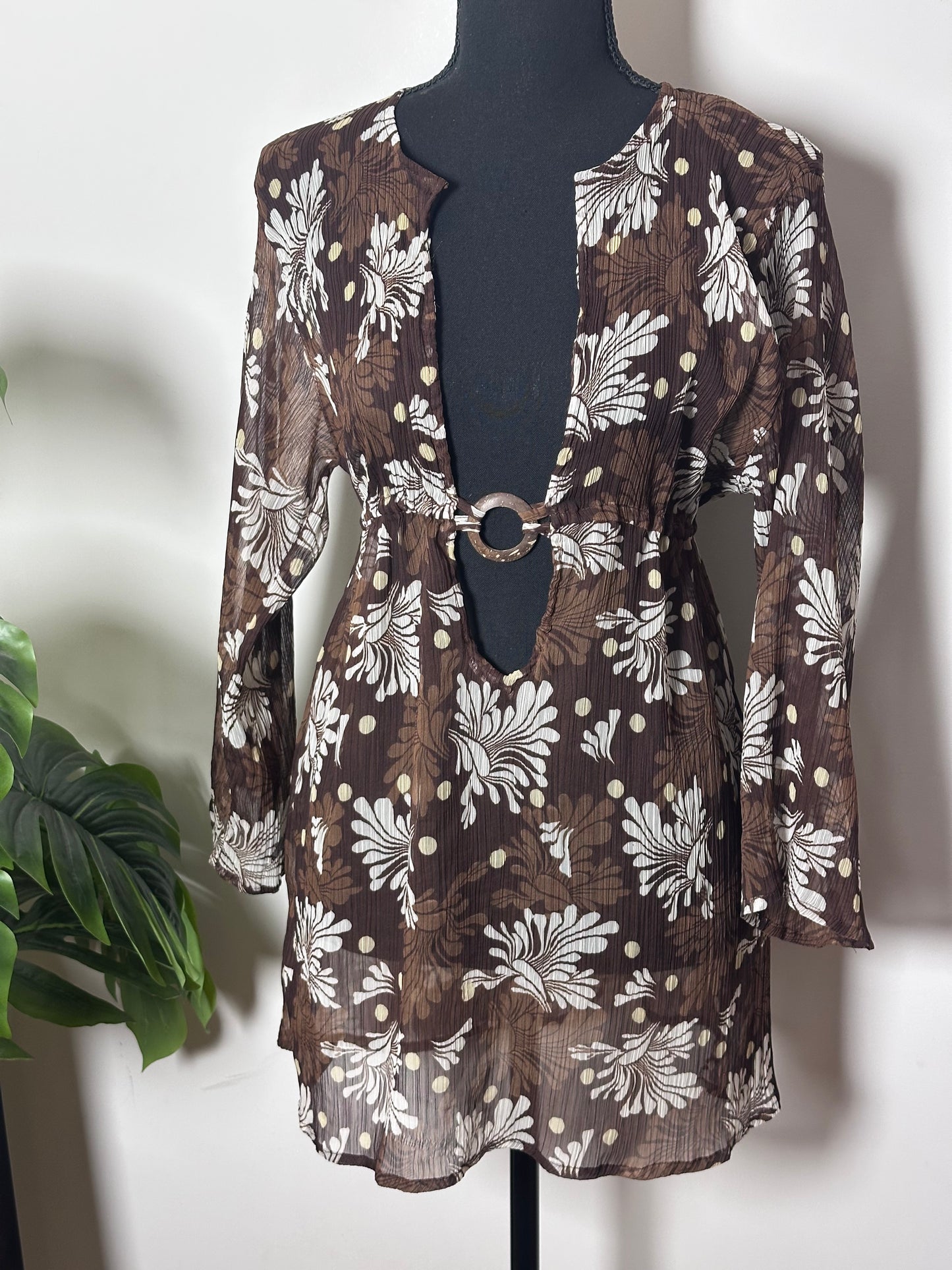 Floral Brown See Through (Medium)