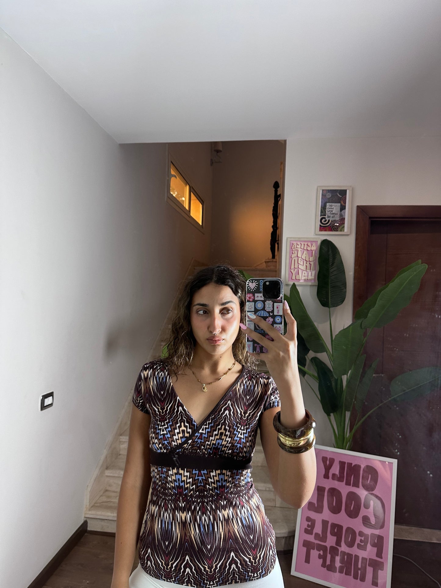 Brown Y2K Top (Medium)