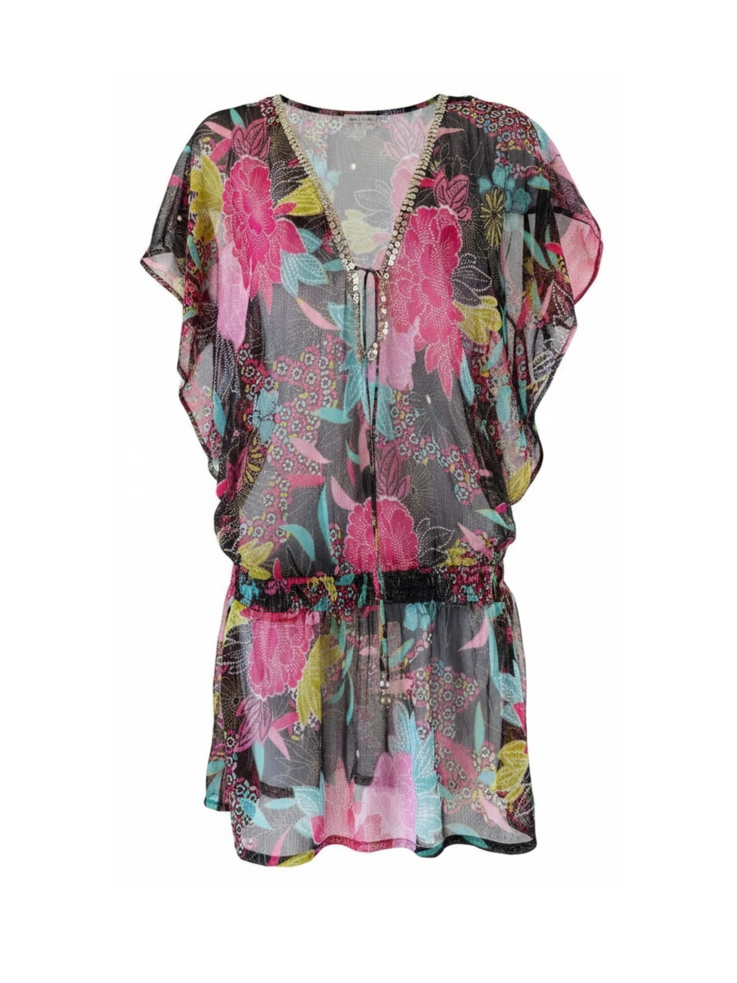 Sheer Floral Coverup (Large)