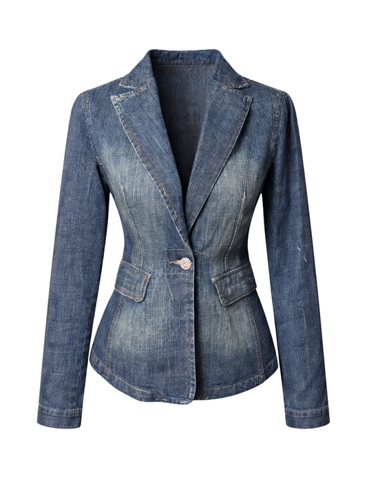 Fitted Blazer Denim (Small)