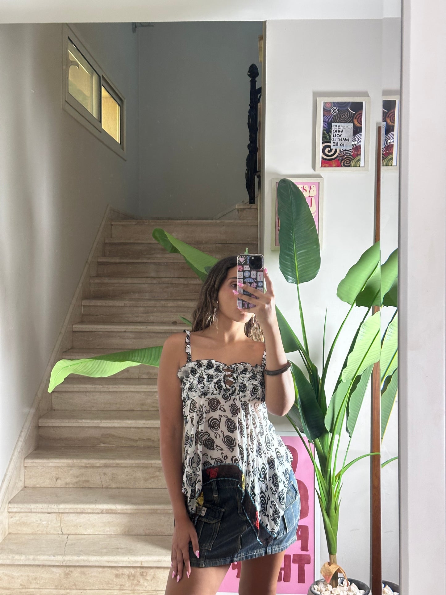 Rose Print Top (Medium)