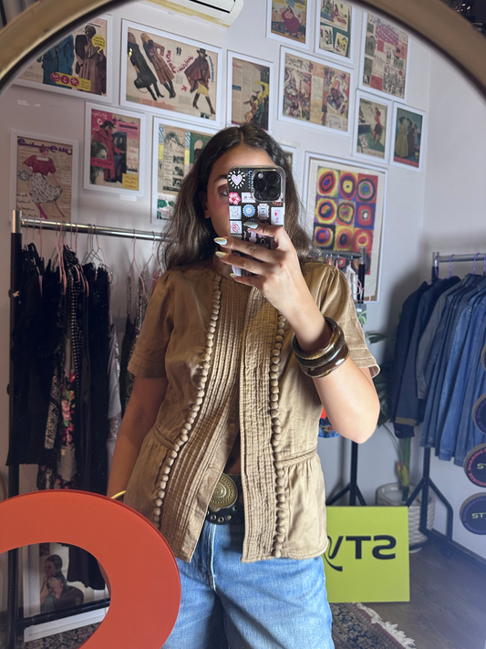 Vintage Gap Pleated Shirt (Medium)