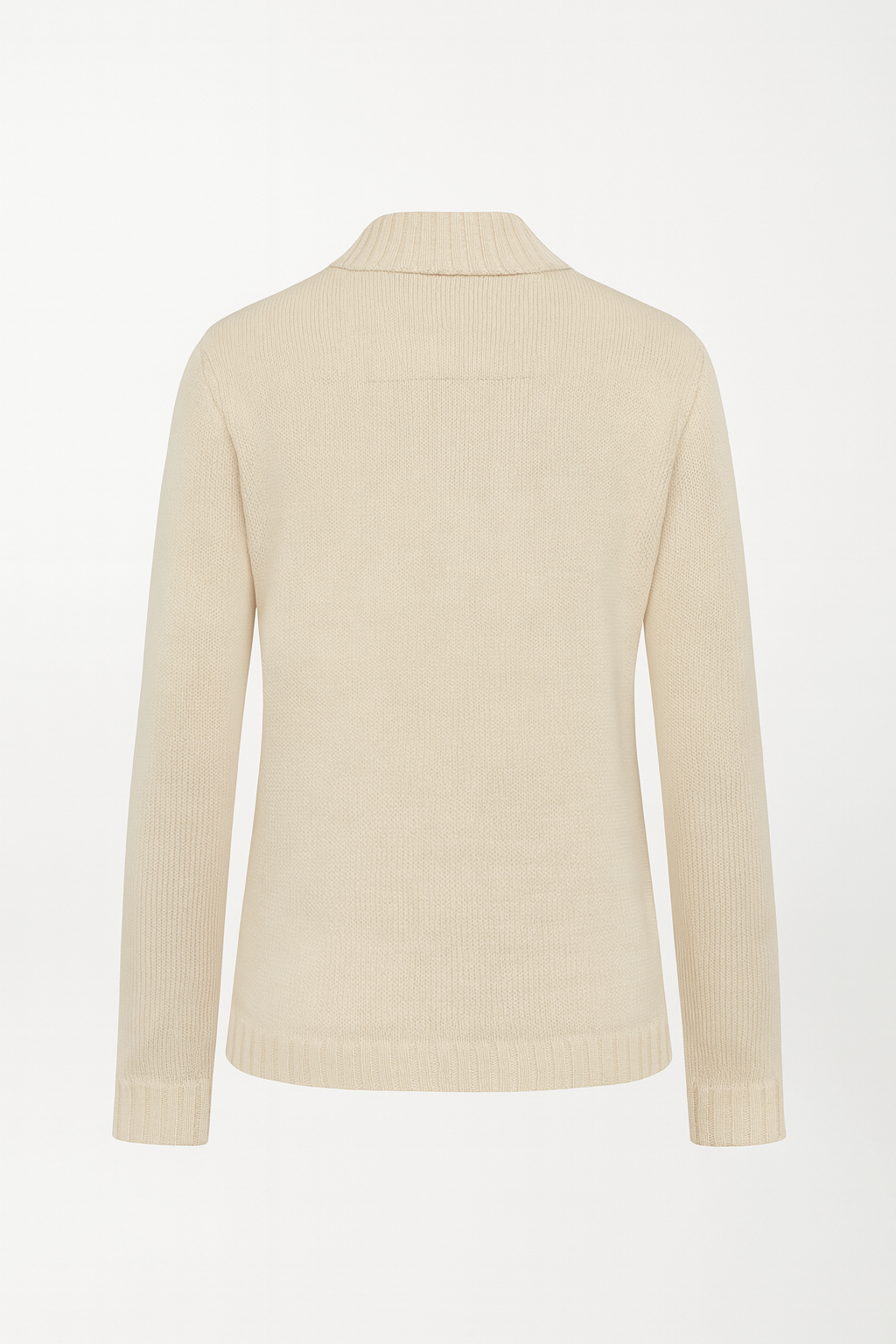 Beige Vintage Zip Up Knit Sleeve