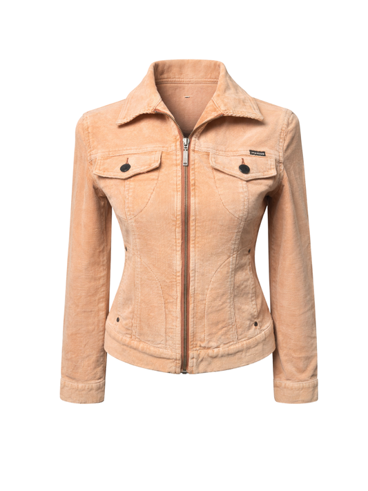 Zip Up Ribbed Jacket (Small)
