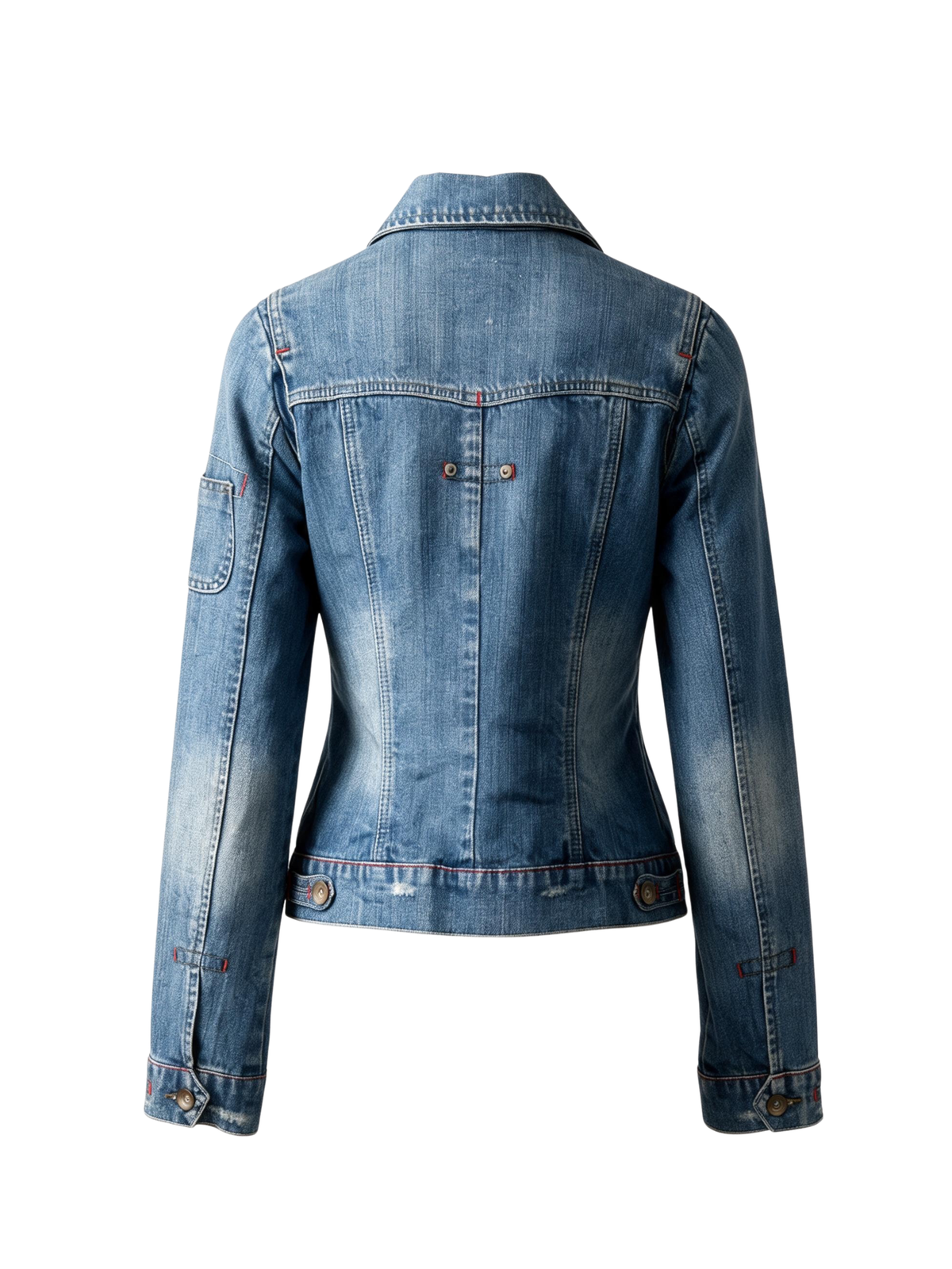 Red Stitched Denim (Small)