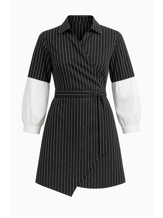 Power Lines Wrap Dress