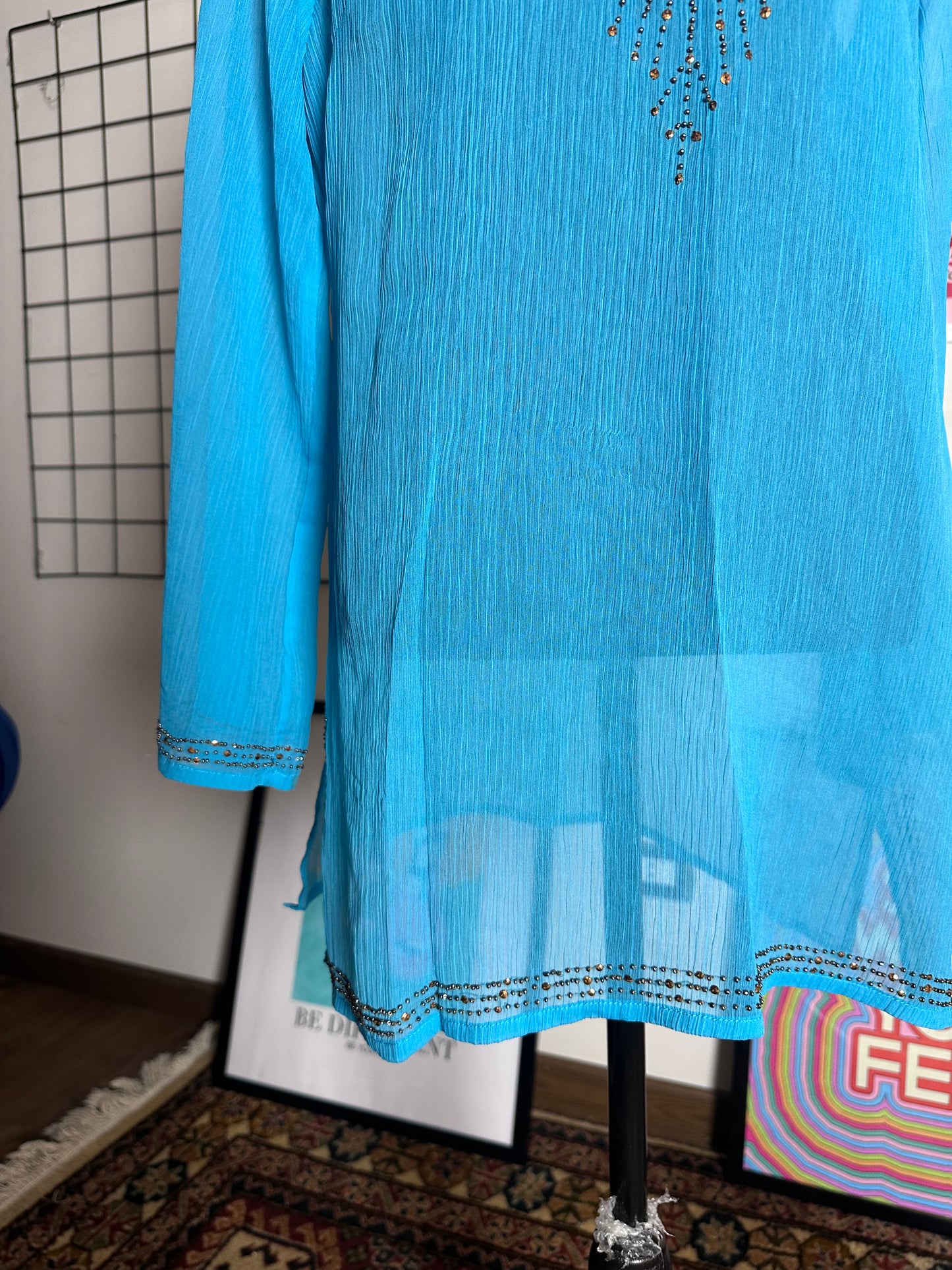 Blue Mesh Cover Up (Large)