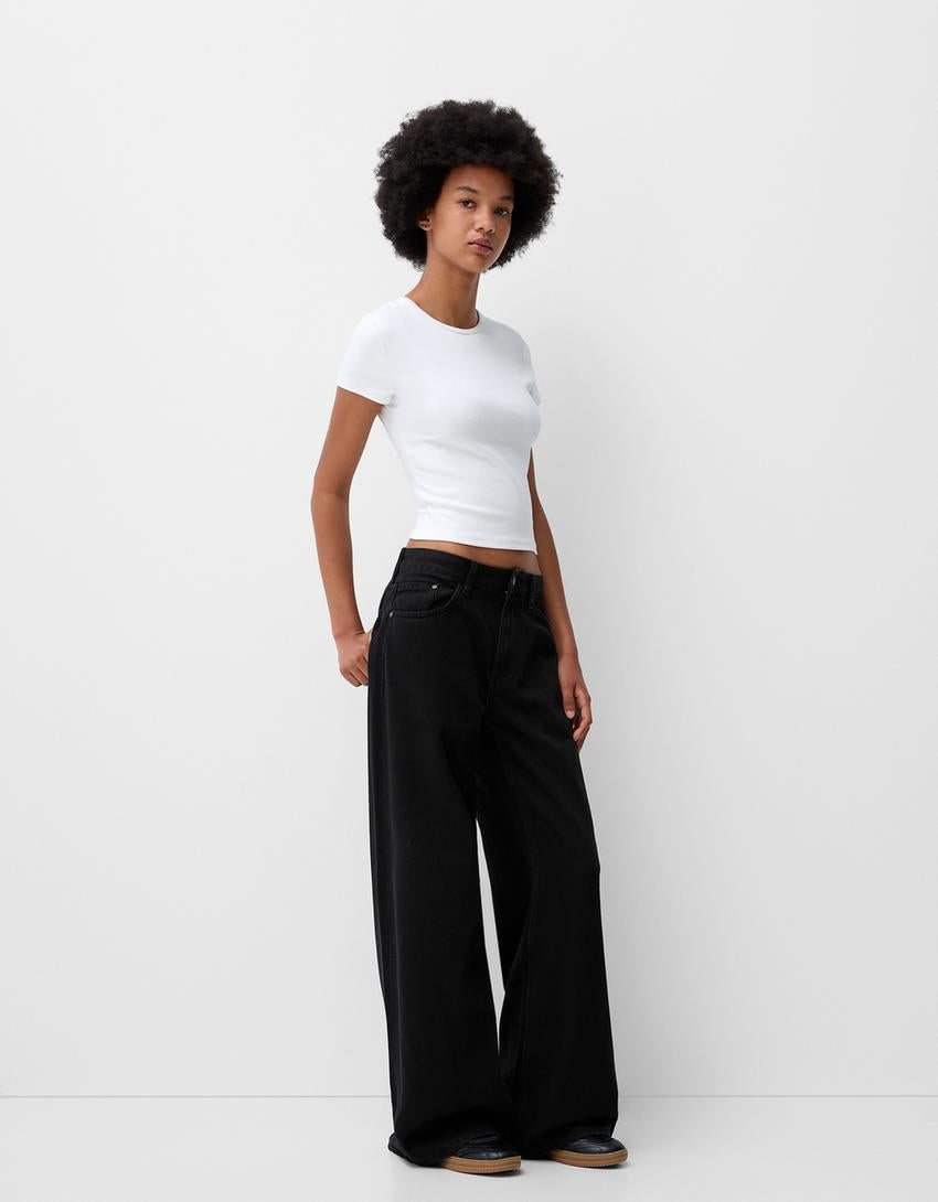 Wide Leg Denim - Bershka