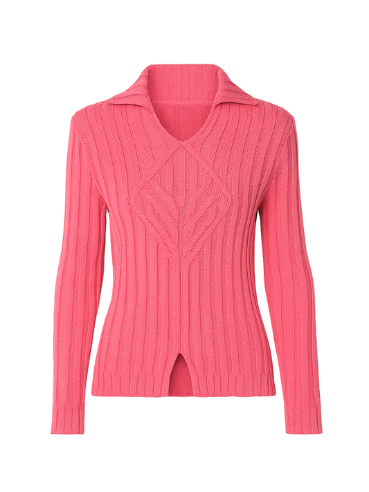 Pink Cable Knit Jumper