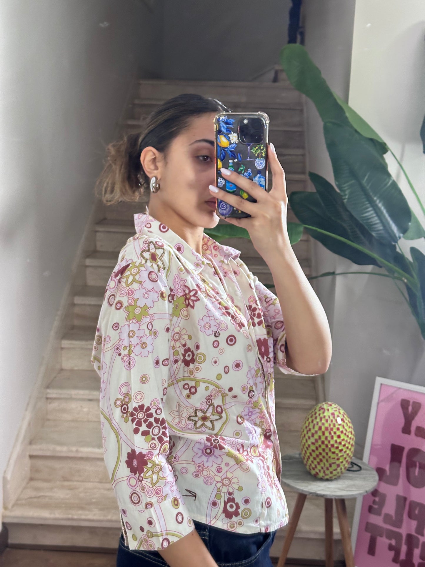 Floral Y2K Shirt (Large)