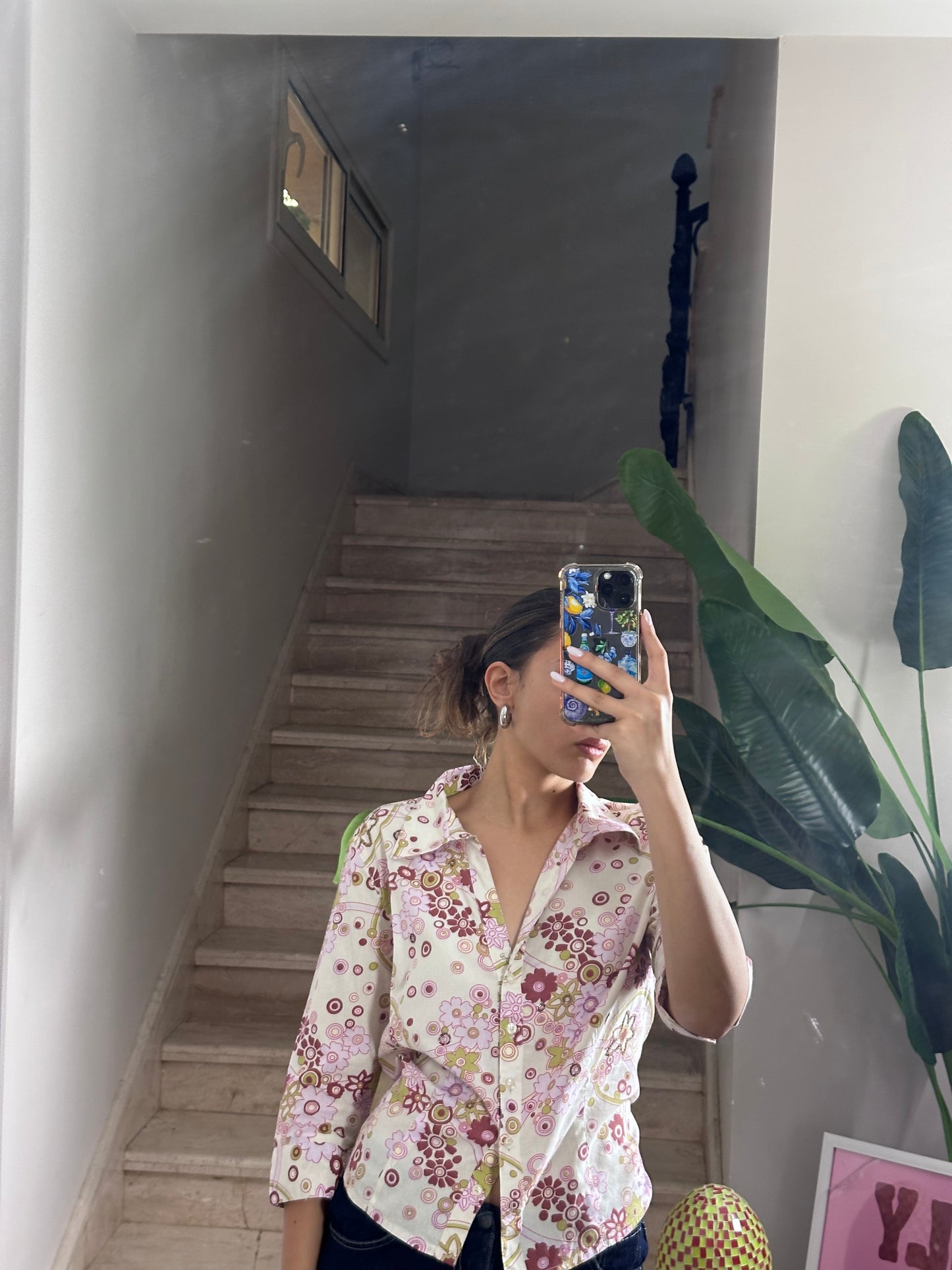 Floral Y2K Shirt (Large)