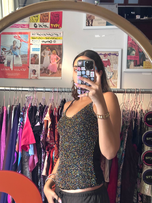 Colored Beaded Top (Small)