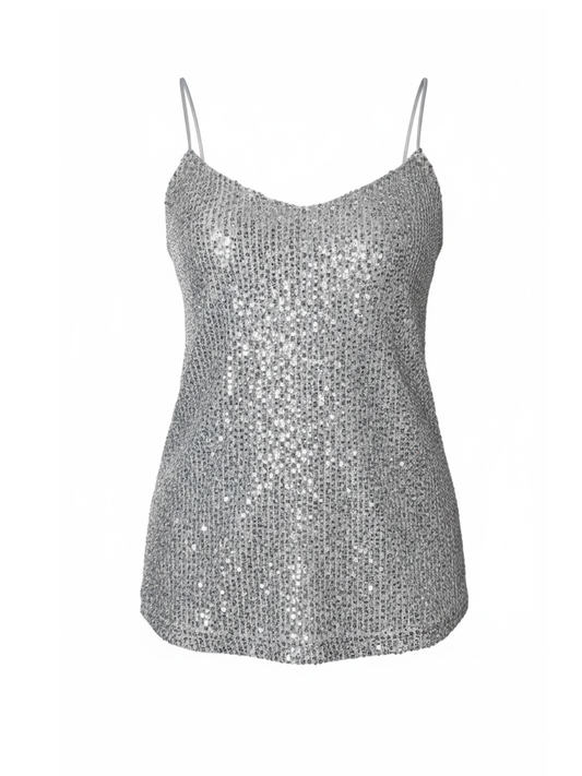 Silver Sequined Top (Large)