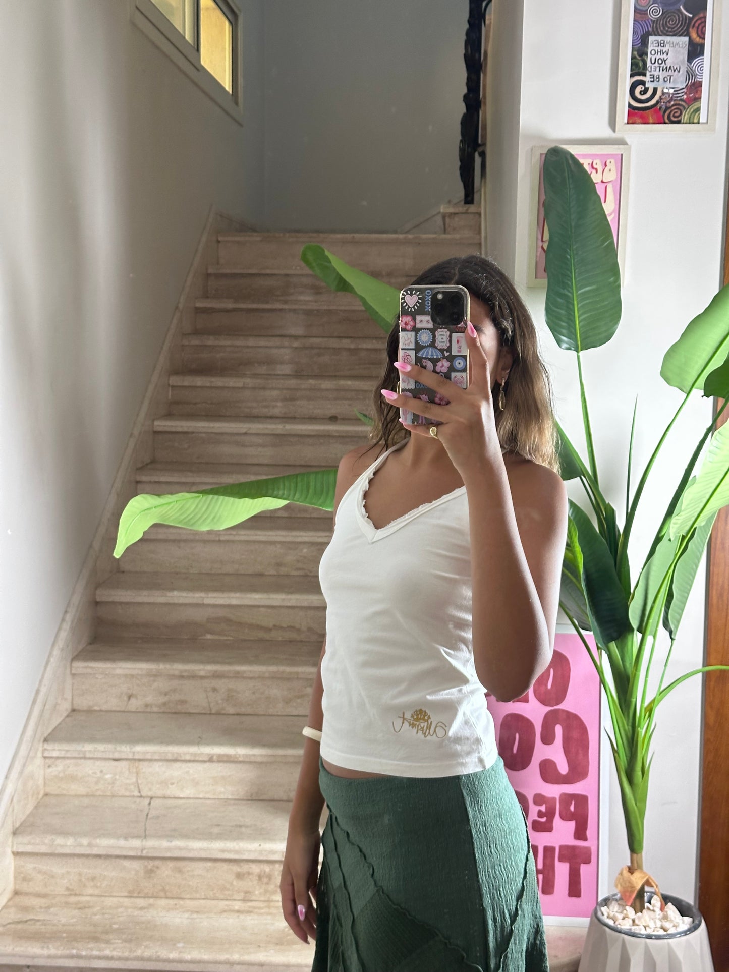 Spaghetti Gold Graphic Top (Medium)