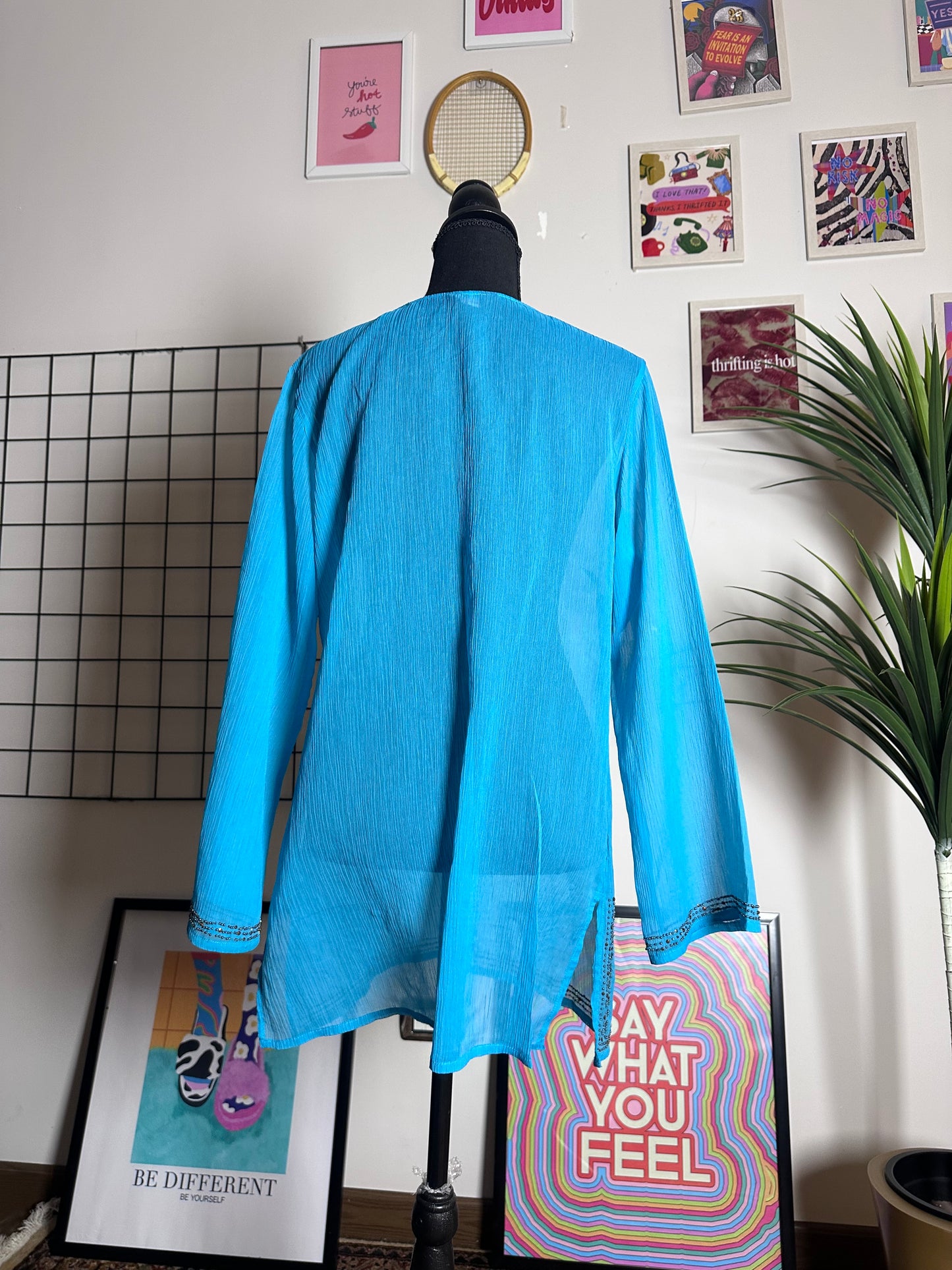 Blue Mesh Cover Up (Large)