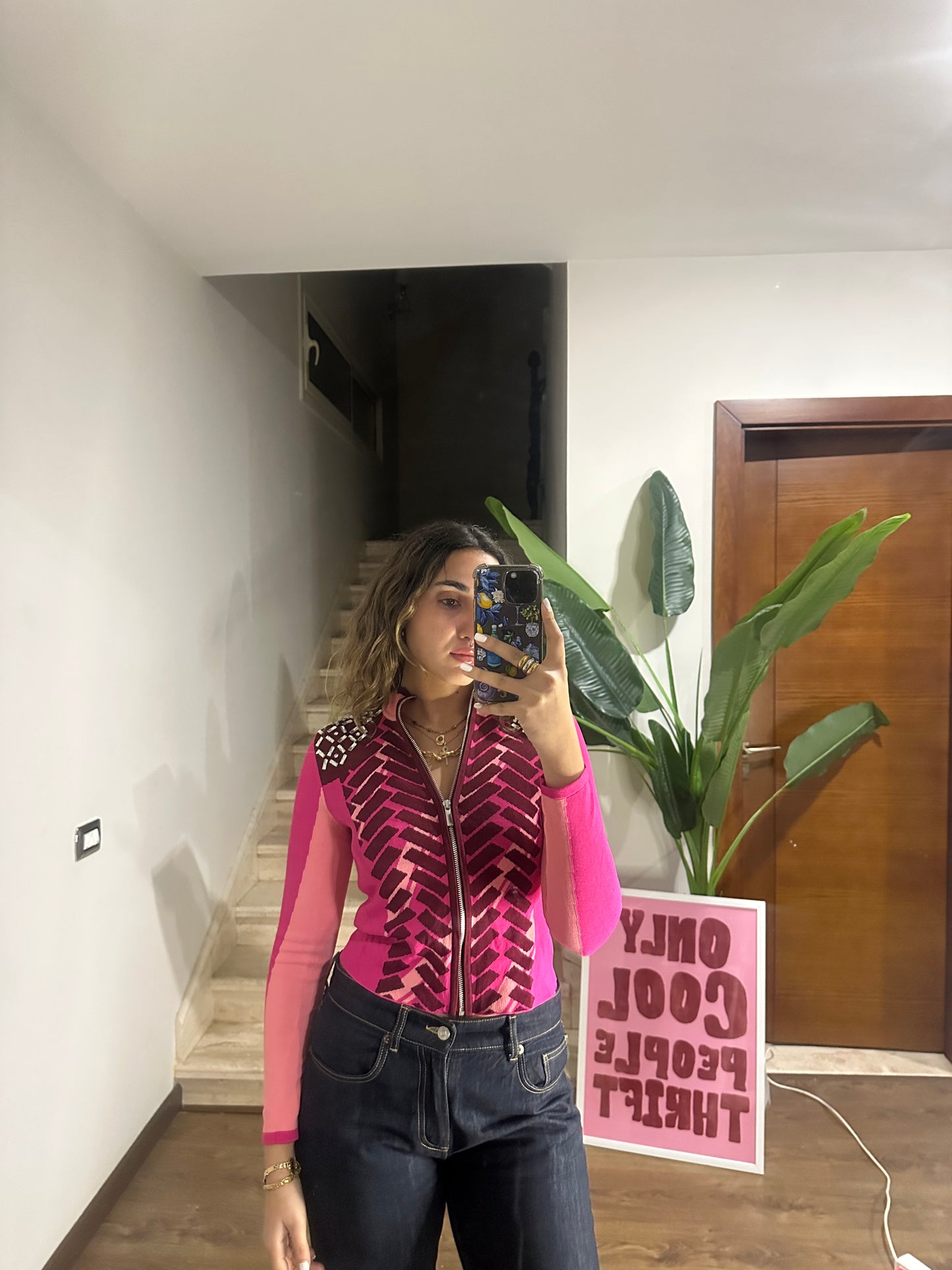 Embellished Jacquard Zip (Small)