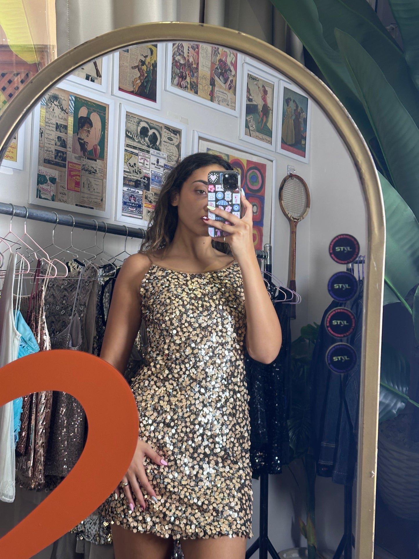 Gold Sequin Dress