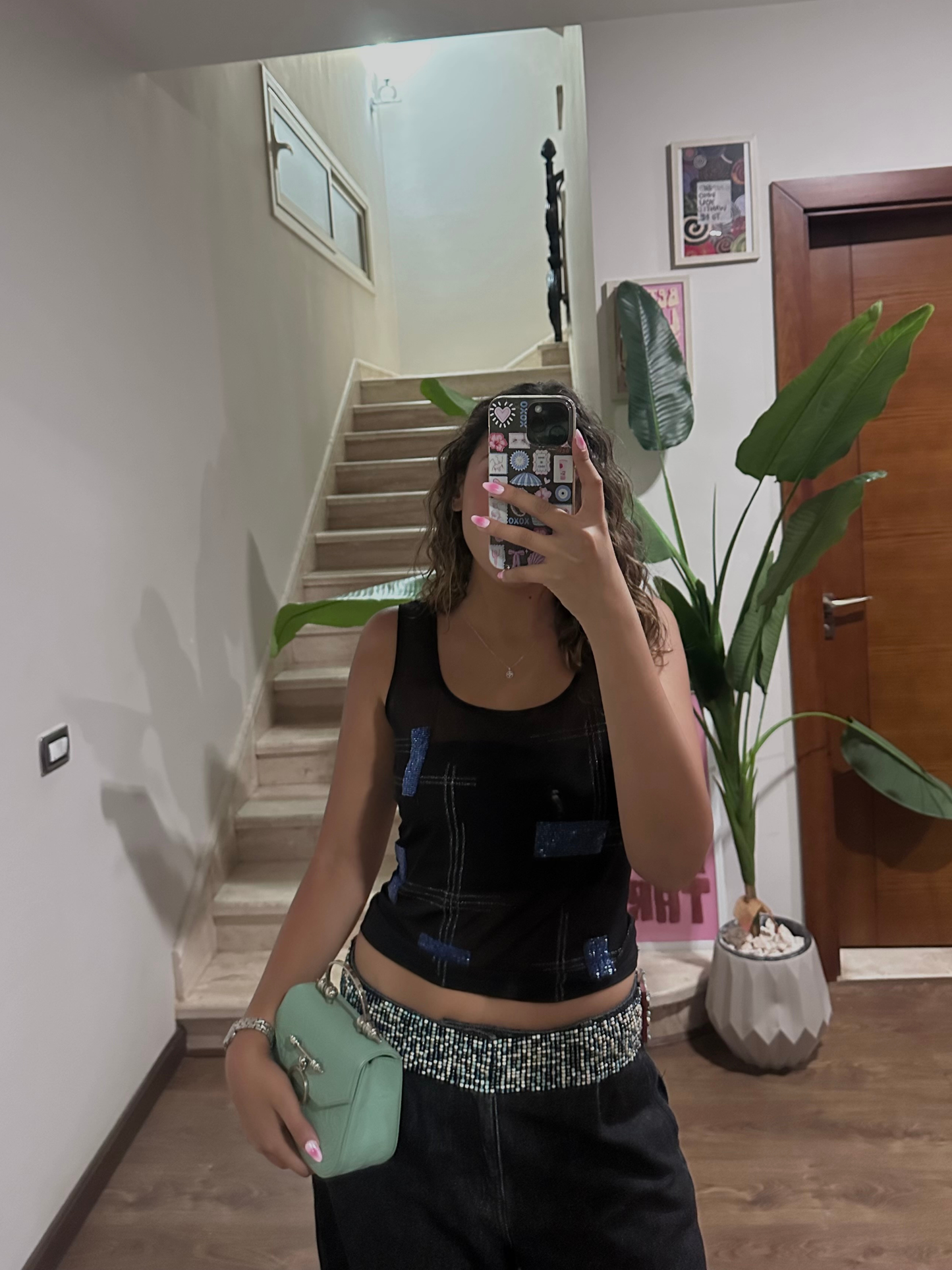 Blue Embroidery Top (Large)