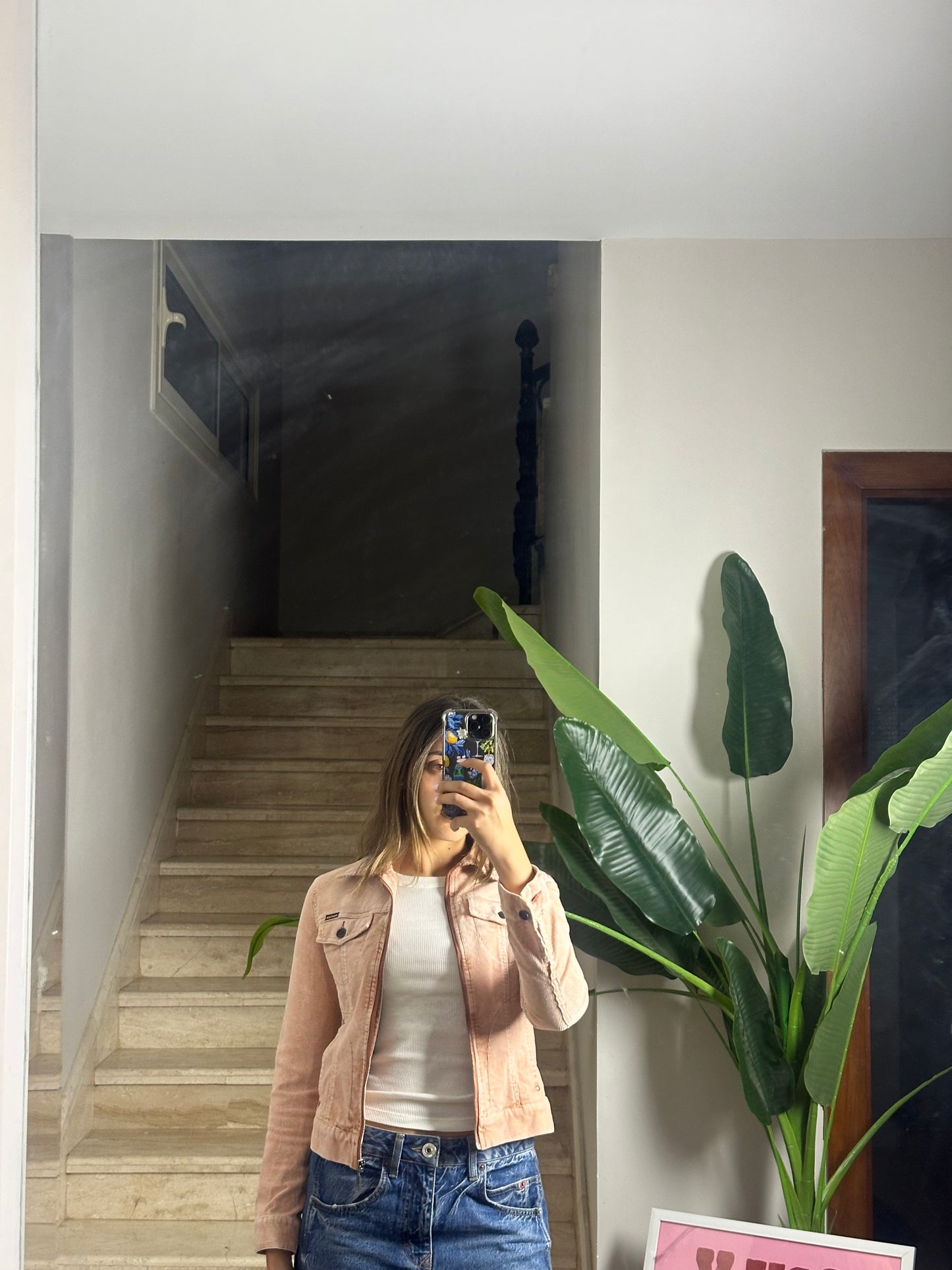 Zip Up Ribbed Jacket (Small)