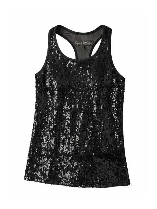Black Sequined Top (Medium)