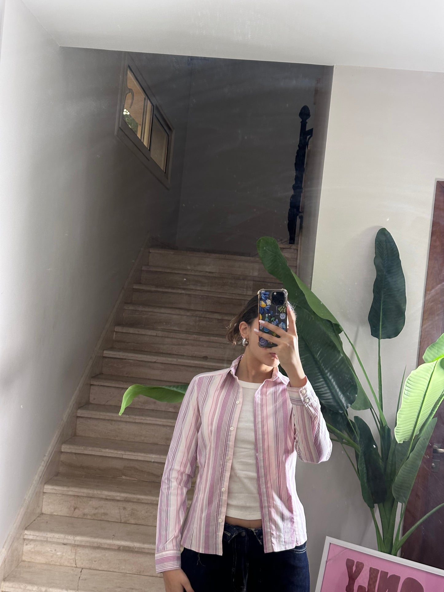 Pink Striped Shirt (Large)