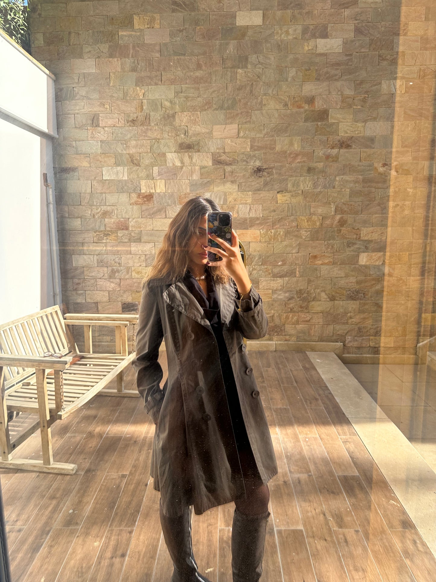 Pleated Trench Coat