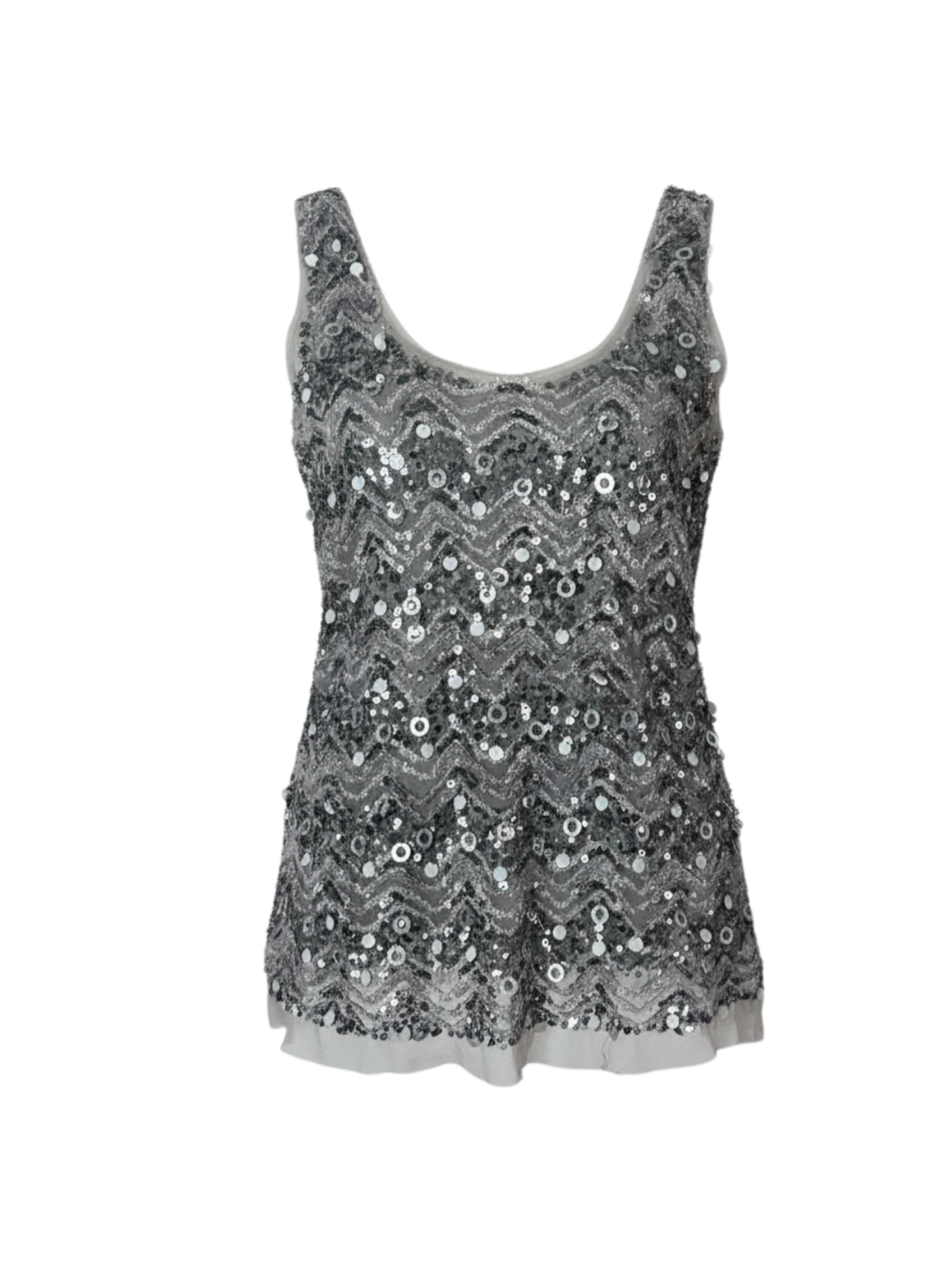 Silver Sequined Top (Medium)