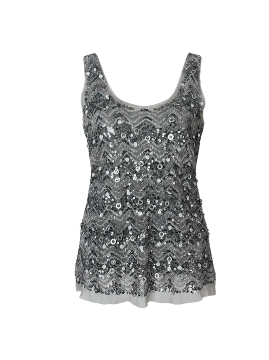 Silver Sequined Top (Medium)