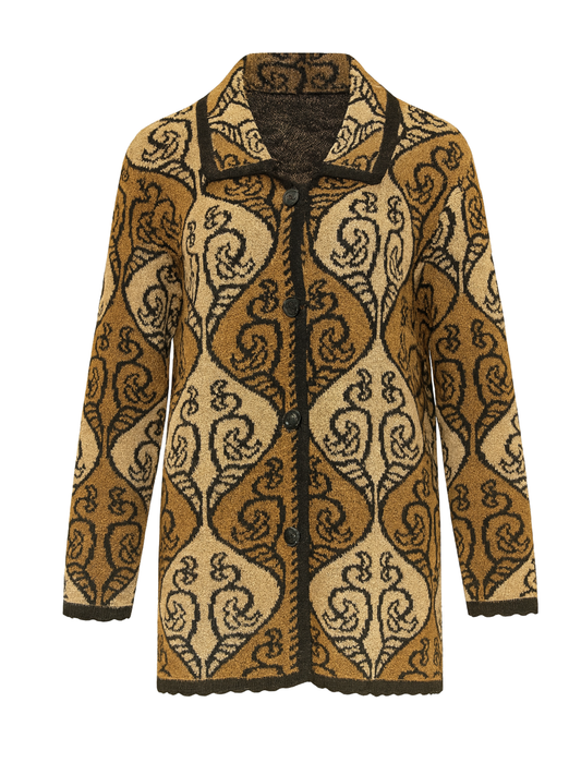 Knitted Jacket in Brown