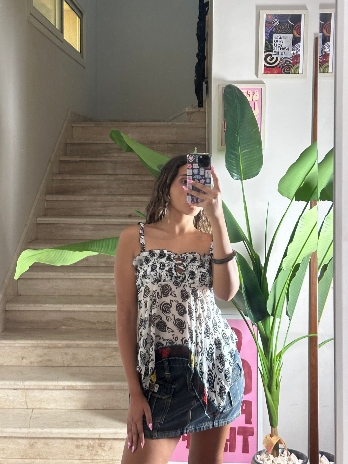 Rose Print Top (Medium)
