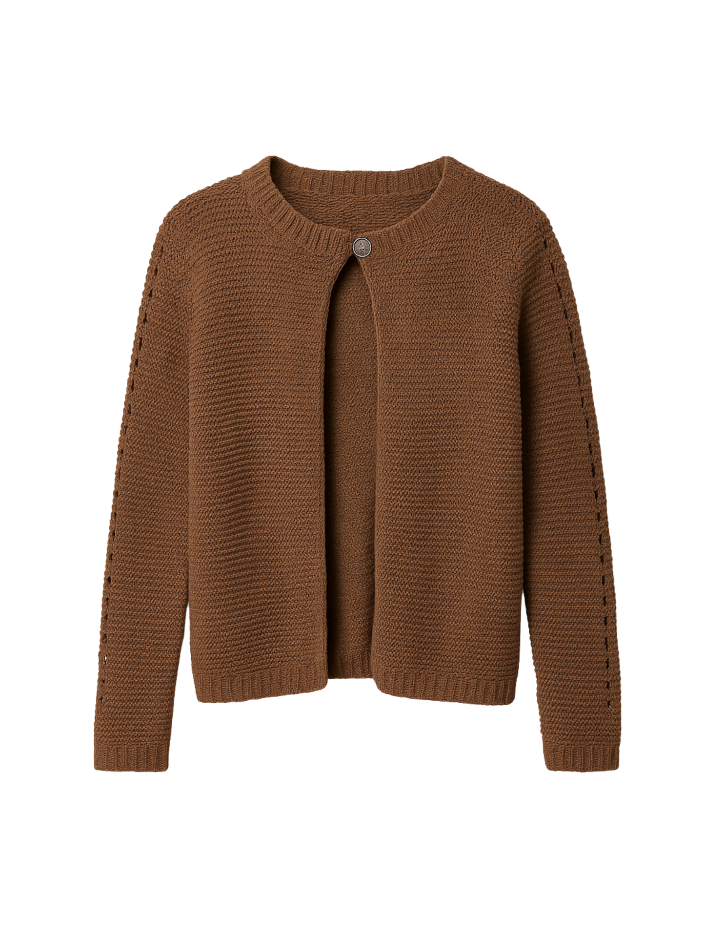 Brown Knitted Cardigan