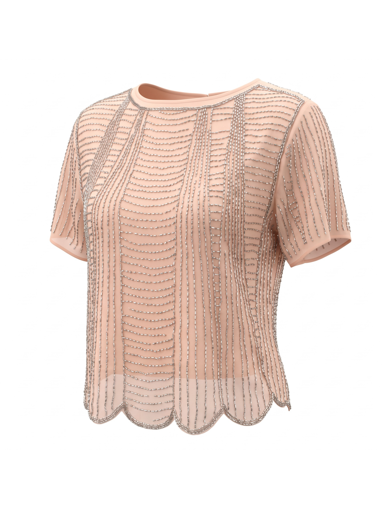 Lace Beaded Blouse (Medium)