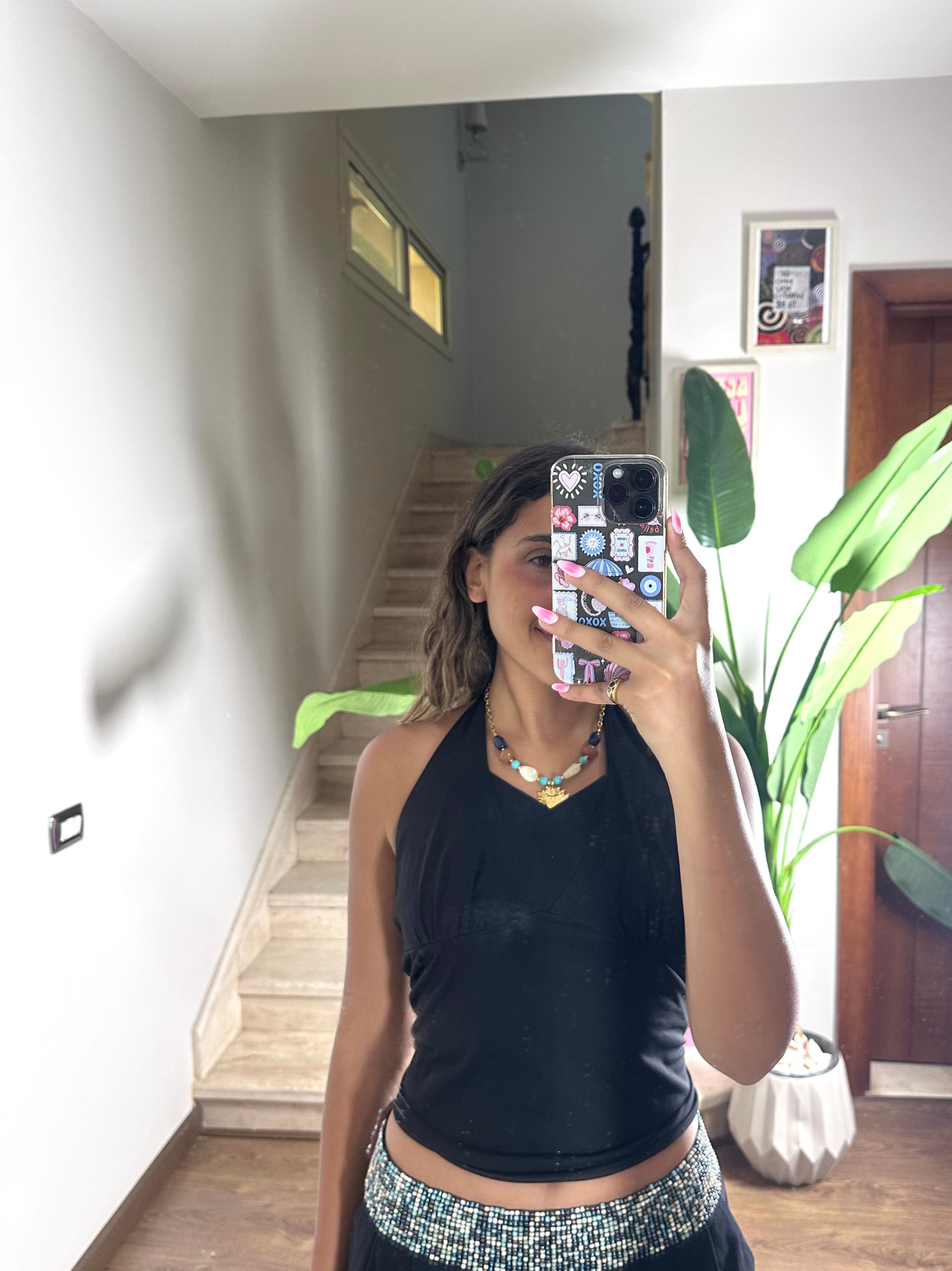 Black Halter Top (Medium)