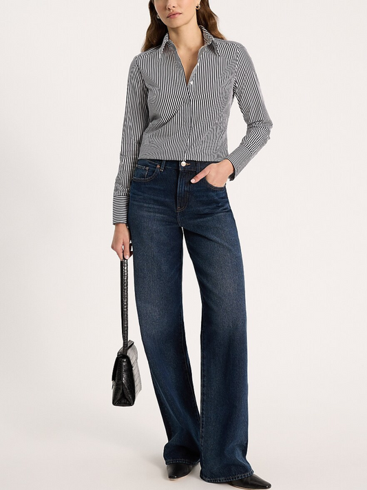 Stripped Fitted Shirt - H&M