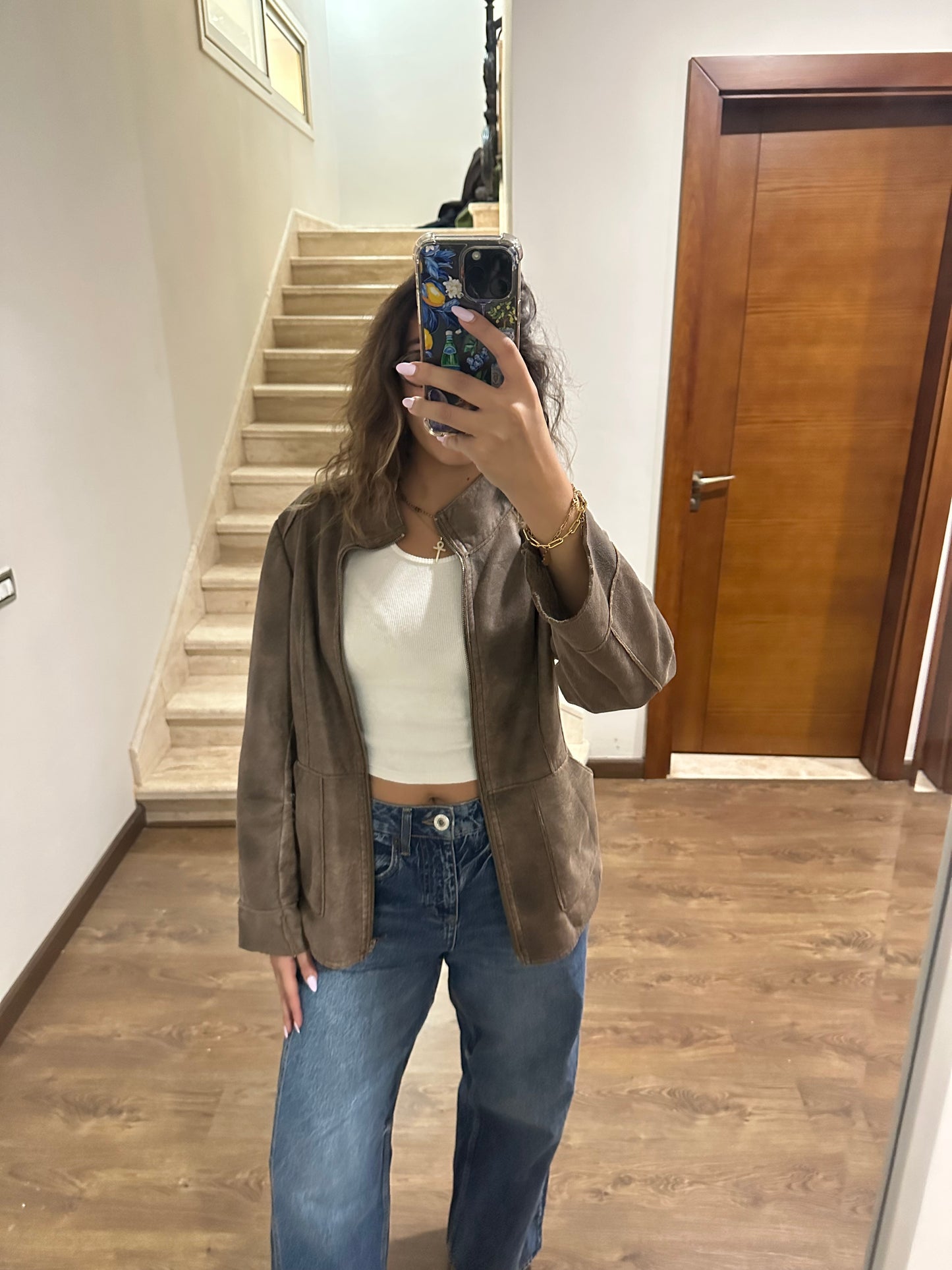 Brown Vintage Suede Jacket