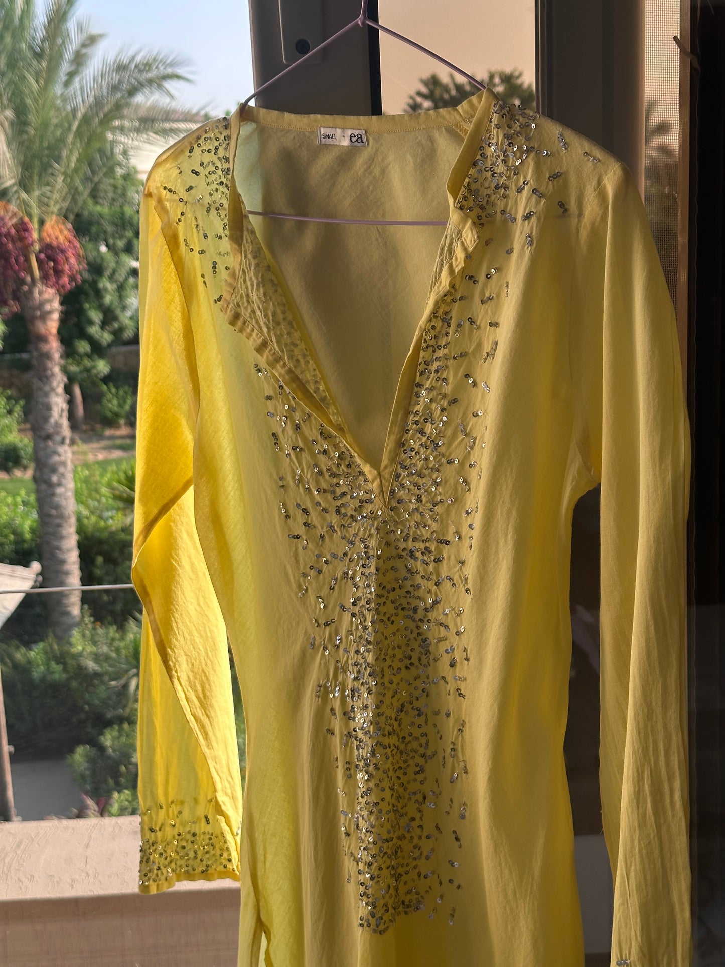 Yellow Sequin Cover Up (Small)