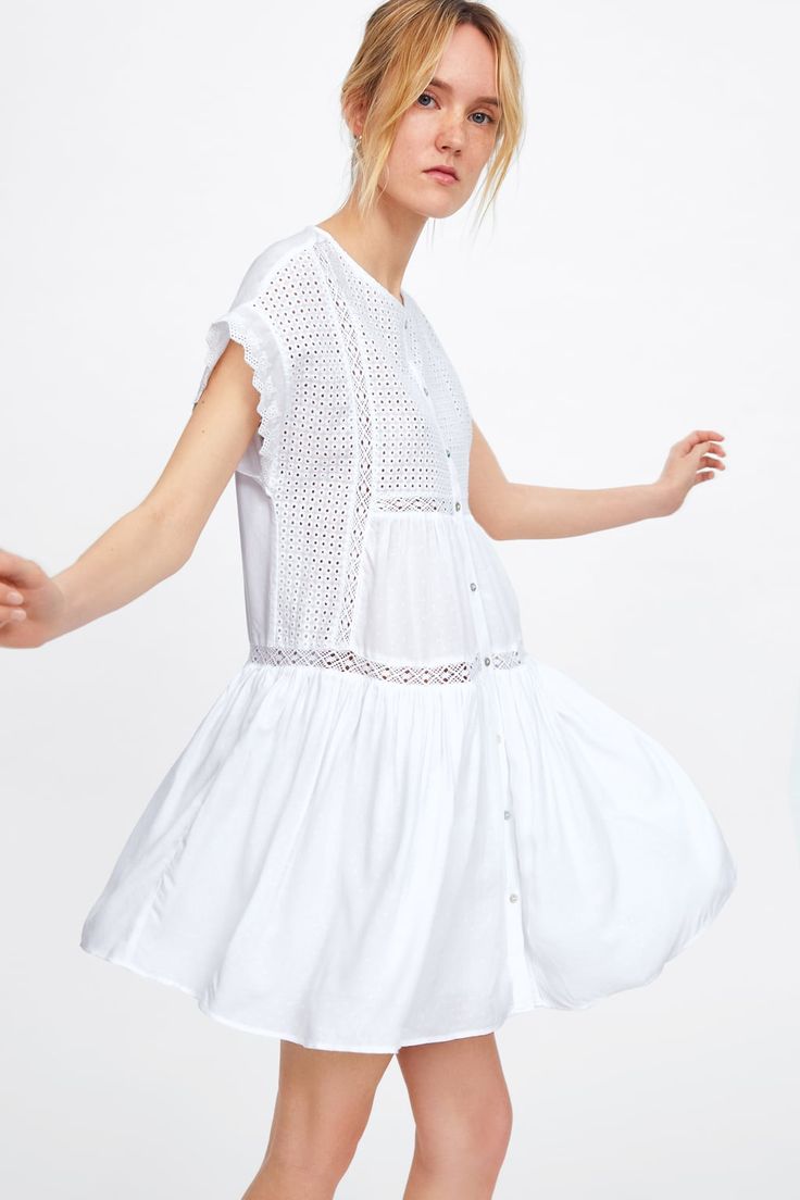 Lace White Dress - Zara