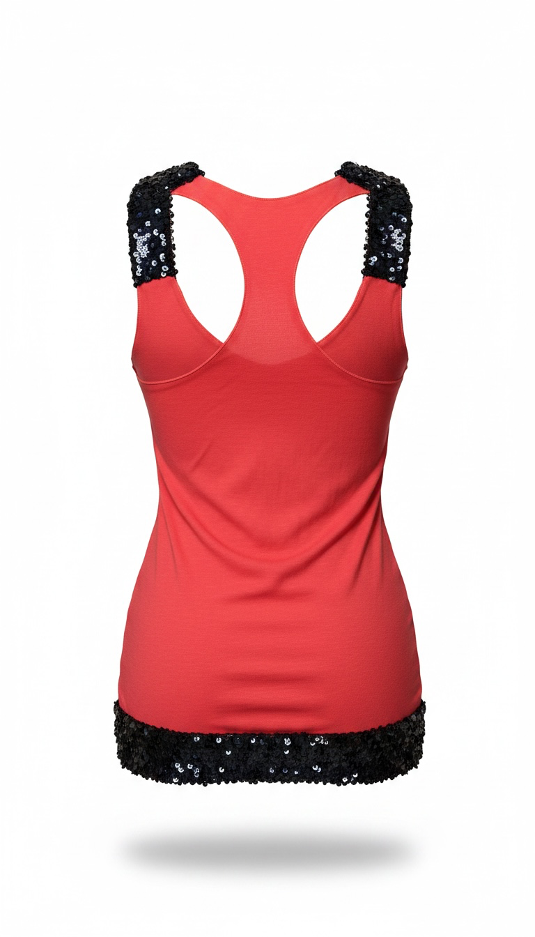 Pink tank with navy sequins (XS)