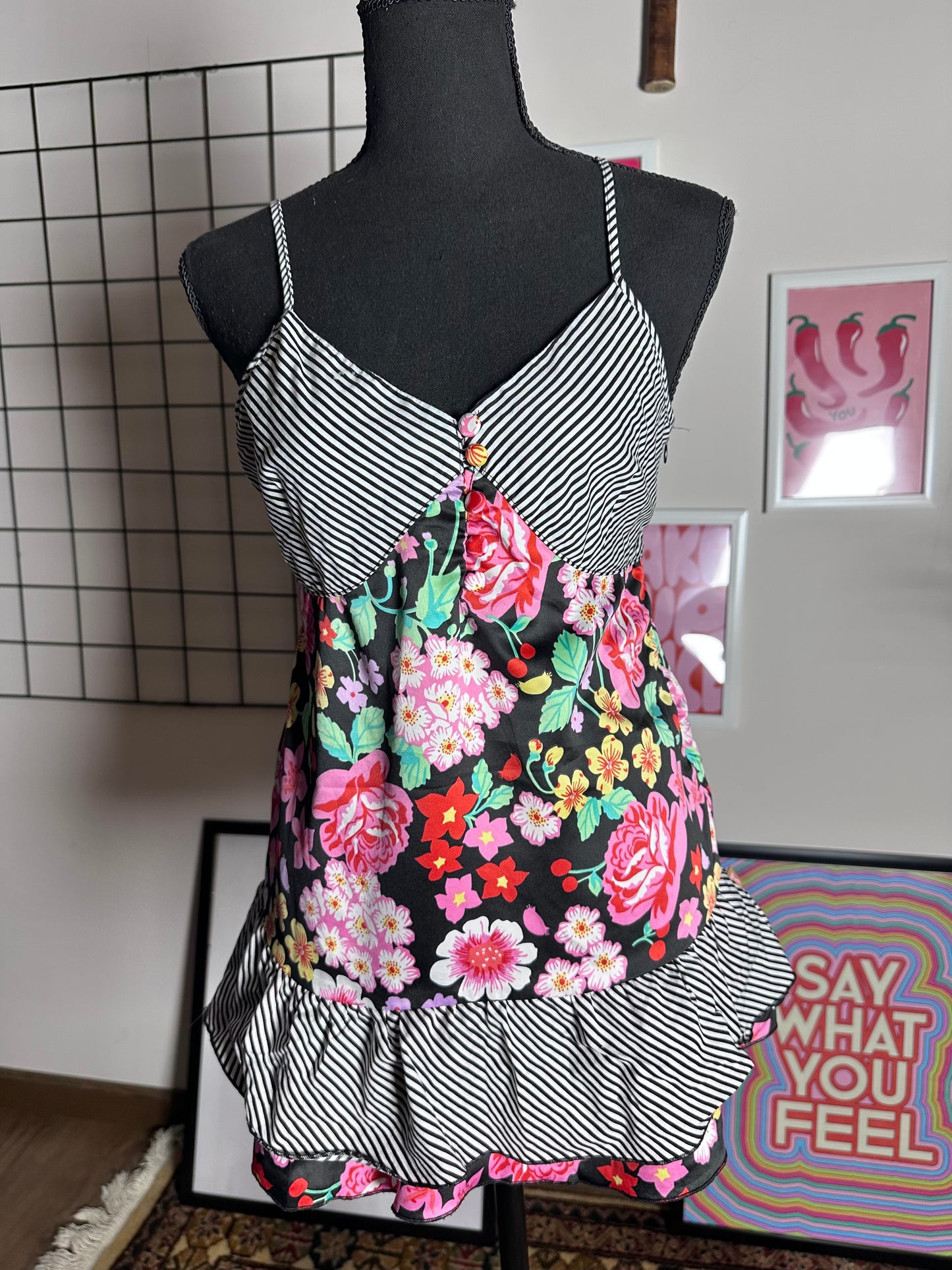 Floral Stripes Cami (Small)