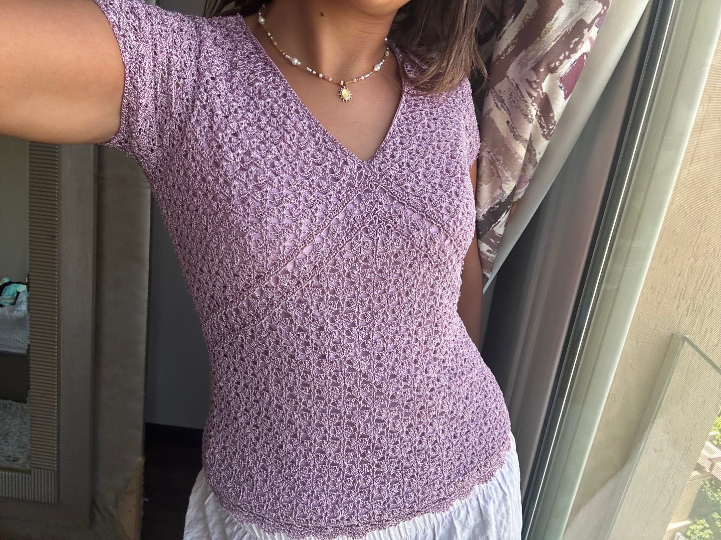 Purple Knitted Top