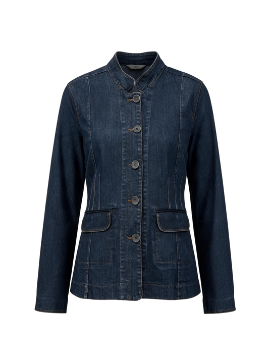 Buttoned Dark Wash Denim (Large)