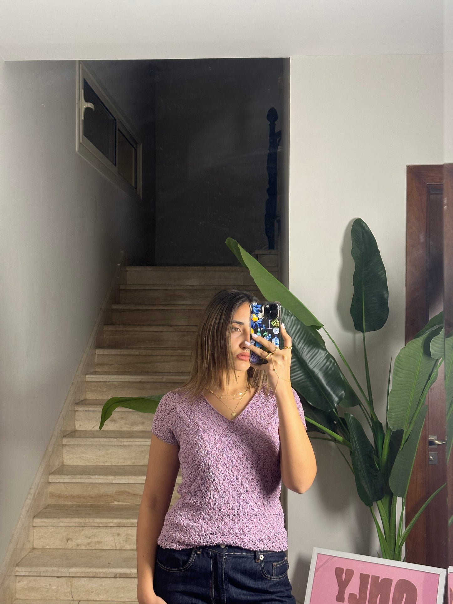 Purple Knitted Top (Large)