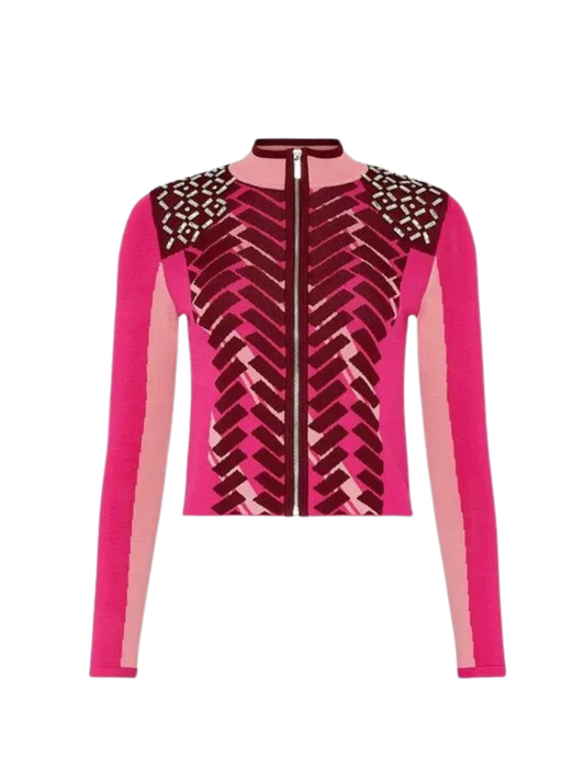 Embellished Jacquard Zip (Small)
