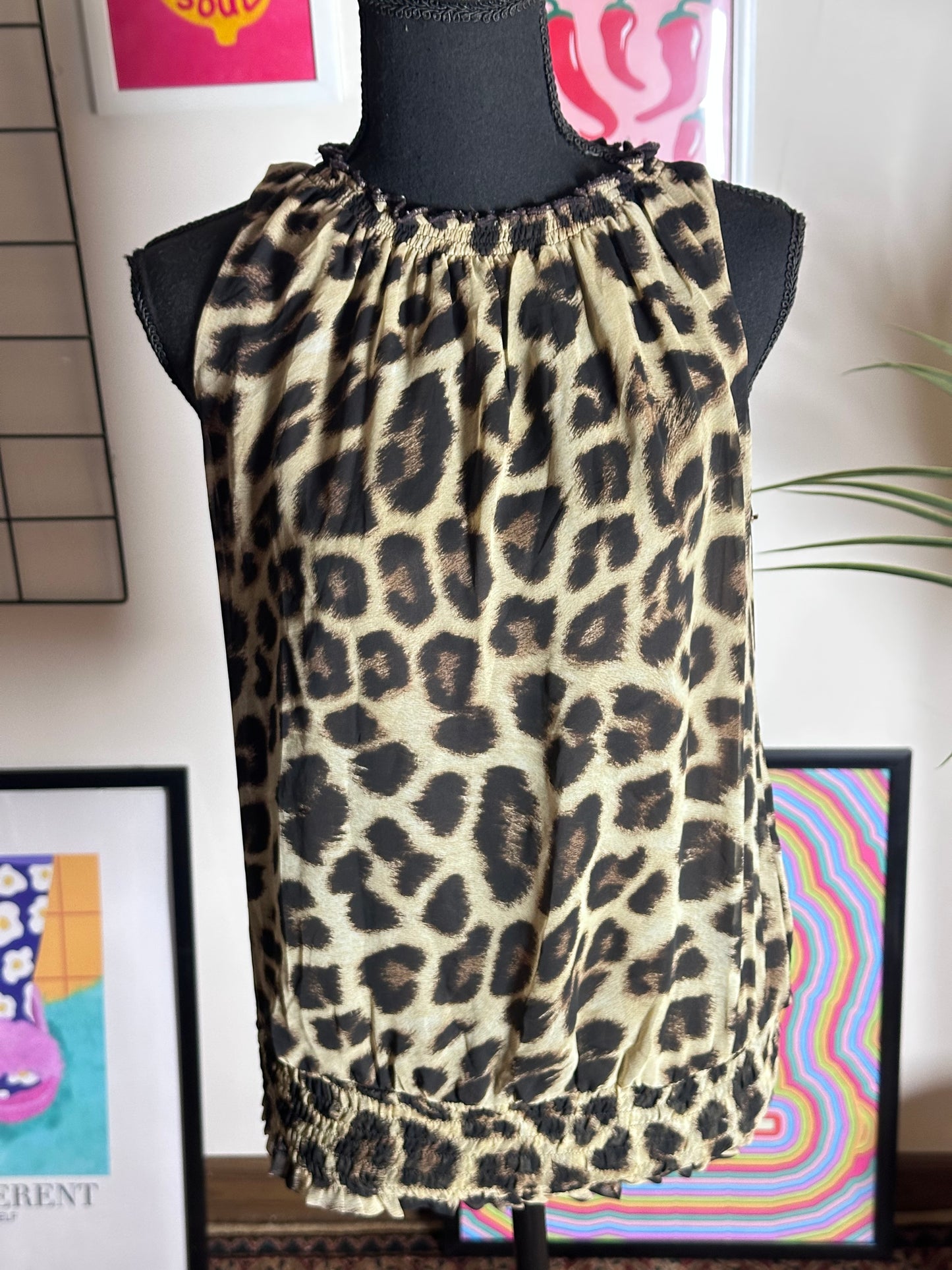 Halter Leopard Top (Large)