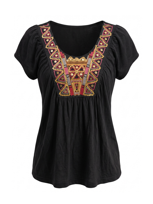 Boho Beaded Top (Medium)