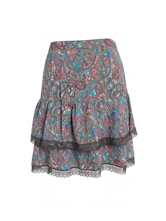 Patterned Lace Ruffle Skirt (Large)