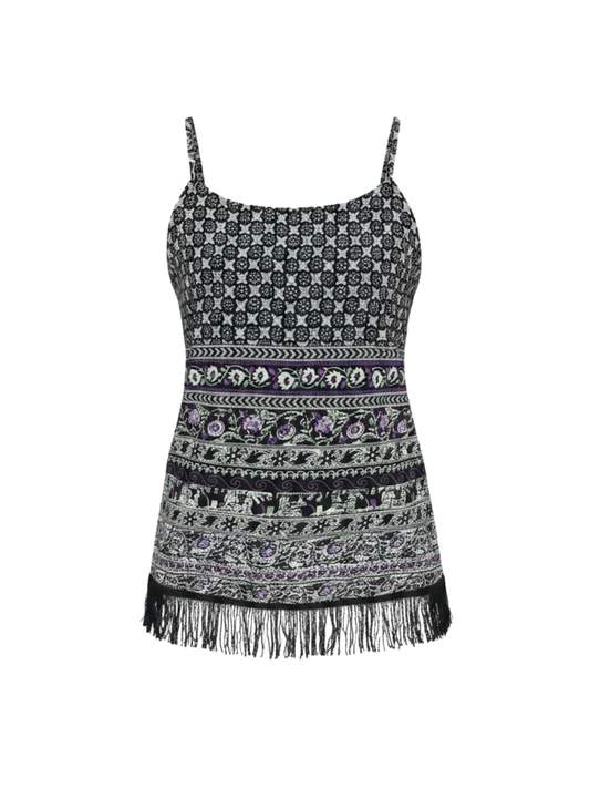 Printed Black top (medium)
