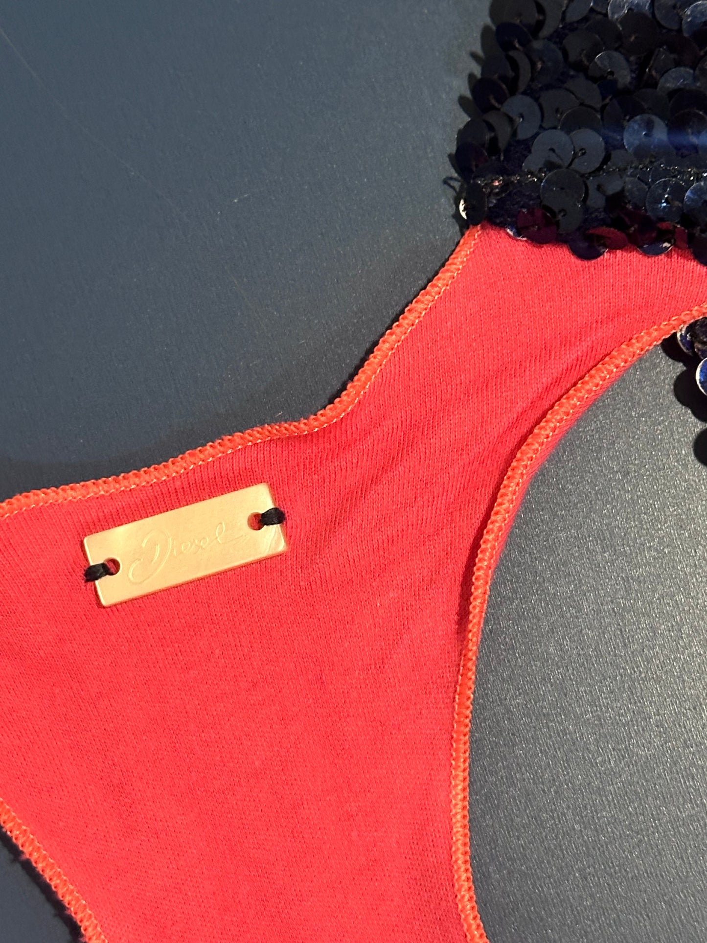 Pink tank with navy sequins (XS)