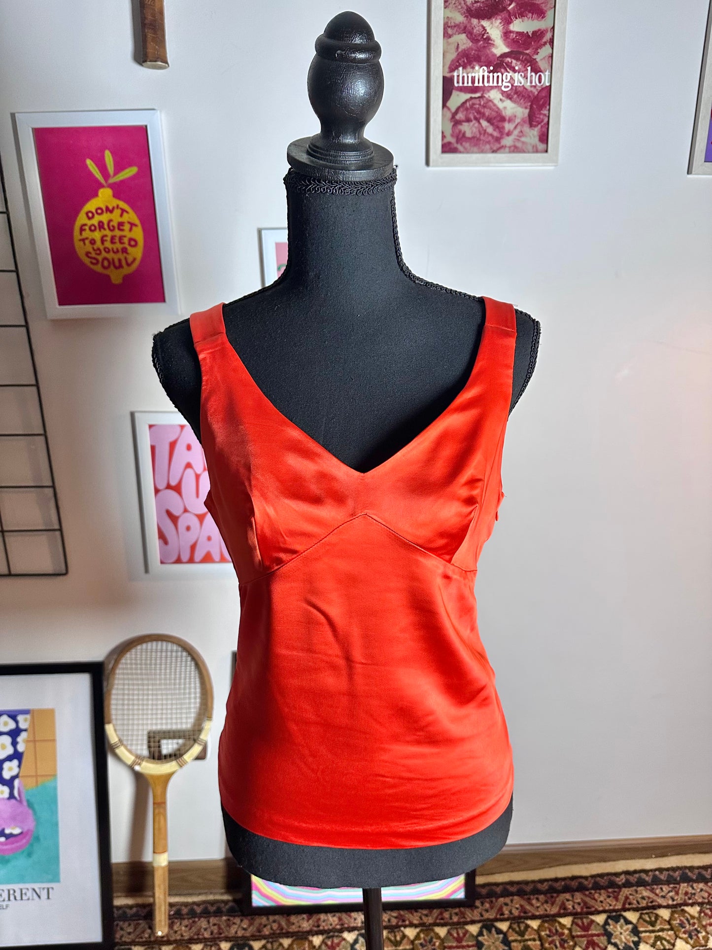 Satin Orange Top (Large)